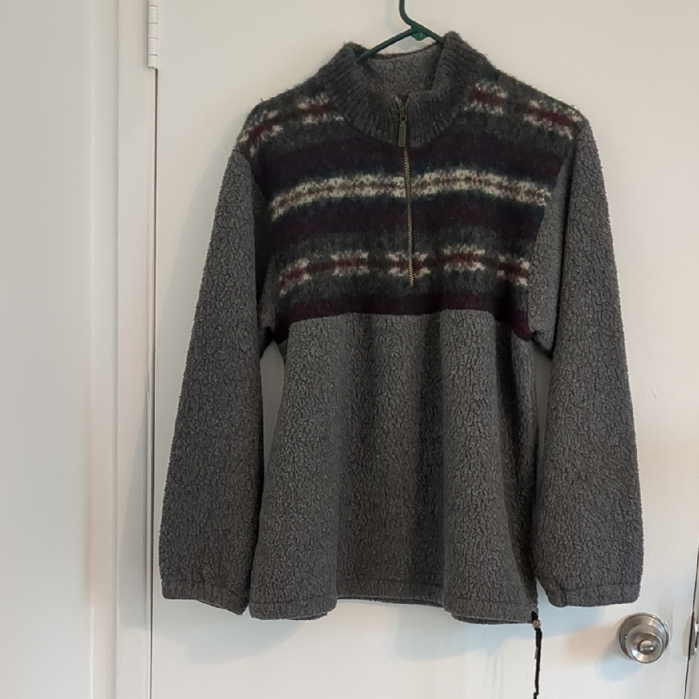 L.L. Bean Men's Medium Pullover Half Zip Sweater